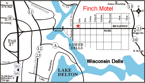 Finch Motel Map